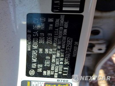 Zdjęcie 12 z 12 samochodu: 2018 KIA FORTE LX VIN:3KPFK4A71JE256857 - miniatura