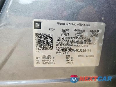 Zdjęcie 13 z 13 samochodu: 2019 CHEVROLET TRAVERSE LT VIN:1GNERGKW4KJ256474 - miniatura