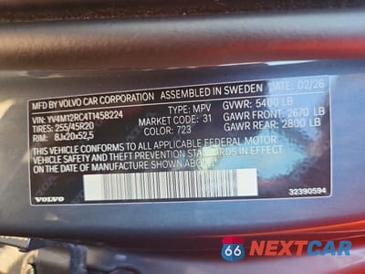 Zdjęcie 13 z 13 samochodu: 2026 VOLVO XC60 PLUS VIN:YV4M12RC4T1458224 - miniatura
