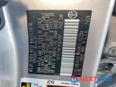 Zdjęcie 12 z 12 samochodu: 2024 TOYOTA CAMRY SE VIN:4T1T11AK1RU921807 - miniatura