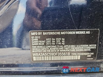 Zdjęcie 12 z 12 samochodu: 2013 BMW 328 I VIN:WBA3A5C59DF355618 - miniatura