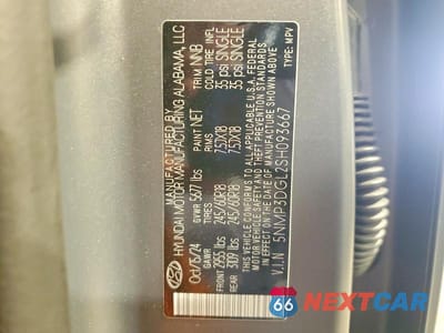 Zdjęcie 13 z 13 samochodu: 2025 HYUNDAI SANTA FE XRT VIN:5NMP3DGL2SH093667 - miniatura