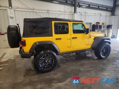 Trzecie zdjęcie samochodu z tyłu: 2019 JEEP WRANGLER UNLIMITED SPORT VIN:1C4HJXDG0KW637289 - miniatura