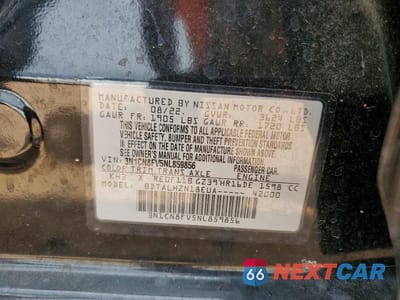 Zdjęcie 12 z 12 samochodu: 2022 NISSAN VERSA SR VIN:3N1CN8FV5NL859856 - miniatura