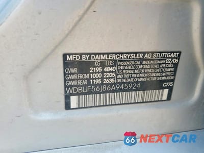 Zdjęcie 12 z 12 samochodu: 2006 MERCEDES-BENZ E 350 VIN:WDBUF56J86A945924 - miniatura