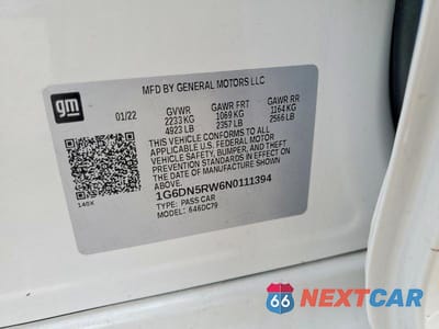 Zdjęcie 12 z 12 samochodu: 2022 CADILLAC CT5 PREMIUM LUXURY VIN:1G6DN5RW6N0111394 - miniatura