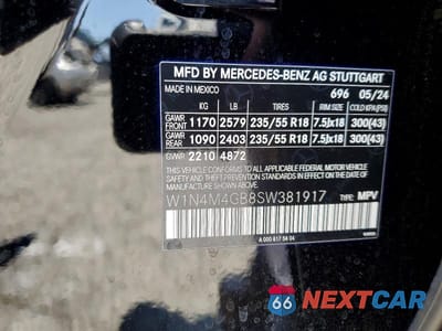 Zdjęcie 14 z 14 samochodu: 2025 MERCEDES-BENZ GLB 250 VIN:W1N4M4GB8SW381917 - miniatura