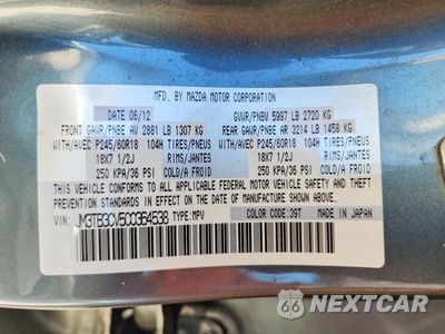 Zdjęcie 13 z 13 samochodu: 2012 MAZDA CX-9 VIN:JM3TB3CV5C0364538 - miniatura