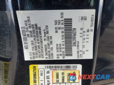 Zdjęcie 13 z 13 samochodu: 2015 LINCOLN MKZ VIN:3LN6L2J90FR602704 - miniatura