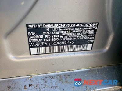 Zdjęcie 12 z 12 samochodu: 2005 MERCEDES-BENZ E 320 VIN:WDBUF65J55A669496 - miniatura