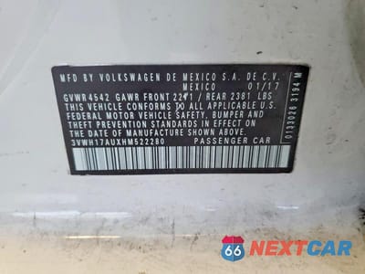 Zdjęcie 12 z 12 samochodu: 2017 VOLKSWAGEN GOLF ALLTRACK S VIN:3VWH17AUXHM522280 - miniatura