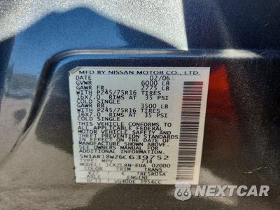 Zdjęcie 14 z 14 samochodu: 2006 NISSAN PATHFINDER S VIN:5N1AR18W26C639752 - miniatura