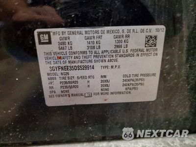 Zdjęcie 13 z 13 samochodu: 2013 CADILLAC SRX PREMIUM COLLECTION VIN:3GYFNEE35DS528914 - miniatura