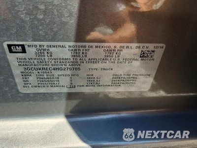 Zdjęcie 12 z 12 samochodu: 2017 CHEVROLET SILVERADO K1500 LT VIN:3GCUKREC4HG279785 - miniatura