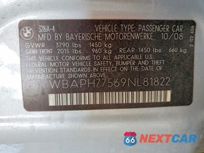 Zdjęcie 12 z 12 samochodu: 2009 BMW 328 I VIN:WBAPH77569NL81822 - miniatura