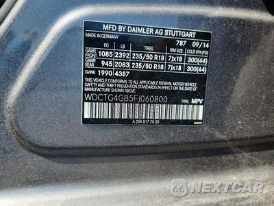 Zdjęcie 13 z 13 samochodu: 2015 MERCEDES-BENZ GLA 250 4MATIC VIN:WDCTG4GB5FJ060800 - miniatura