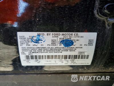 Zdjęcie 14 z 14 samochodu: 2020 FORD EXPLORER XLT VIN:1FMSK7DH9LGC30316 - miniatura