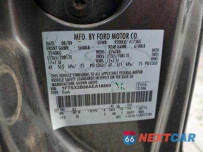 Zdjęcie 12 z 12 samochodu: 2010 FORD F250 SUPER DUTY VIN:1FTSX2B56AEA18869 - miniatura
