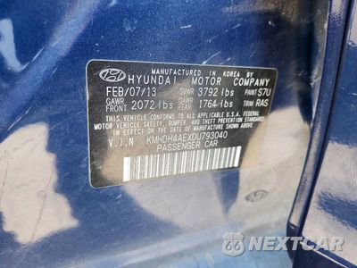 Zdjęcie 12 z 12 samochodu: 2013 HYUNDAI ELANTRA GLS VIN:KMHDH4AEXDU793040 - miniatura