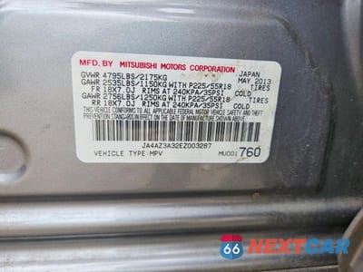 Zdjęcie 13 z 13 samochodu: 2014 MITSUBISHI OUTLANDER SE VIN:JA4AZ3A32EZ003287 - miniatura