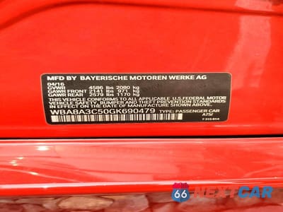 Zdjęcie 12 z 12 samochodu: 2016 BMW 320 XI VIN:WBA8A3C50GK690479 - miniatura