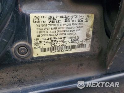Zdjęcie 13 z 13 samochodu: 2006 NISSAN SENTRA 1.8 VIN:3N1CB51D26L556489 - miniatura