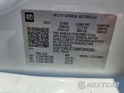Zdjęcie 13 z 13 samochodu: 2024 CHEVROLET SILVERADO C2500 HEAVY DUTY VIN:1GC1WLE72RF265281 - miniatura