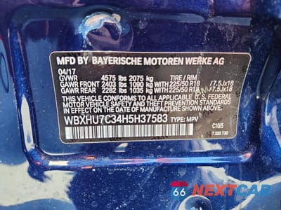 Zdjęcie 13 z 13 samochodu: 2017 BMW X1 SDRIVE28I VIN:WBXHU7C34H5H37583 - miniatura