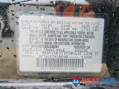 Zdjęcie 12 z 12 samochodu: 2025 NISSAN VERSA S VIN:3N1CN8DV8SL840281 - miniatura