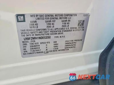 Zdjęcie 13 z 13 samochodu: 2022 BUICK ENVISION ESSENCE VIN:LRBFZNR41ND053260 - miniatura