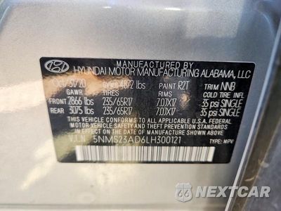 Zdjęcie 14 z 14 samochodu: 2020 HYUNDAI SANTA FE SE VIN:5NMS23AD6LH300121 - miniatura