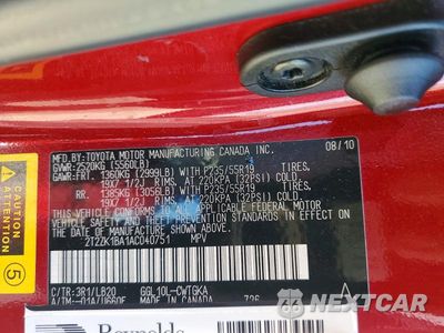 Zdjęcie 14 z 14 samochodu: 2010 LEXUS RX 350 VIN:2T2ZK1BA1AC040751 - miniatura
