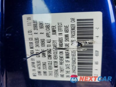 Zdjęcie 12 z 12 samochodu: 2010 ACURA TSX VIN:JH4CU2F68AC016535 - miniatura