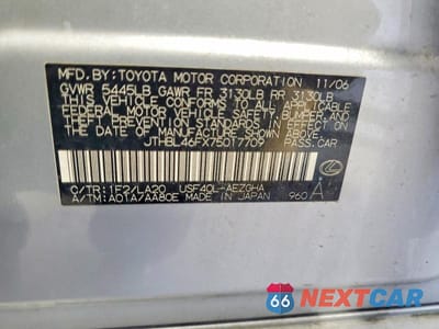 Zdjęcie 12 z 12 samochodu: 2007 LEXUS LS 460 VIN:JTHBL46FX75017709 - miniatura