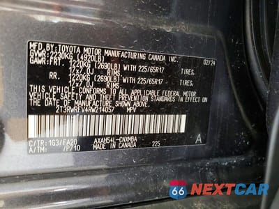 Zdjęcie 13 z 13 samochodu: 2024 TOYOTA RAV4 HYBRID XLE VIN:2T3RWRFV4RW214057 - miniatura