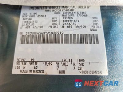 Zdjęcie 12 z 12 samochodu: 2000 FORD F650 SUPER DUTY DUMP TRUCK VIN:3FDNF6563YMA30912 - miniatura
