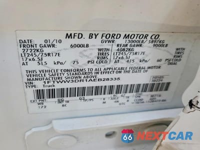 Zdjęcie 12 z 12 samochodu: 2010 FORD F350 SUPER DUTY VIN:1FTWW3DR1AEB28335 - miniatura