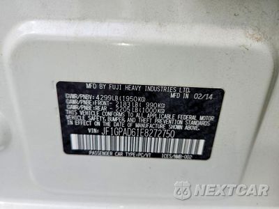 Zdjęcie 12 z 12 samochodu: 2014 SUBARU IMPREZA PREMIUM VIN:JF1GPAD61E8272750 - miniatura