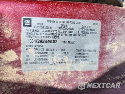 Zdjęcie 12 z 12 samochodu: 2008 CHEVROLET SILVERADO K2500 HEAVY DUTY VIN:1GCHK29K28E163485 - miniatura