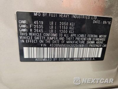 Zdjęcie 12 z 12 samochodu: 2017 SUBARU LEGACY 2.5I LIMITED VIN:4S3BNAN6XH3025169 - miniatura
