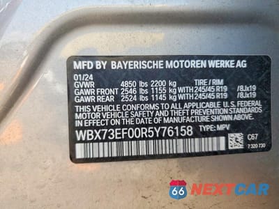 Zdjęcie 13 z 13 samochodu: 2024 BMW X1 XDRIVE28I VIN:WBX73EF00R5Y76158 - miniatura