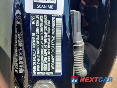 Zdjęcie 12 z 12 samochodu: 2022 PORSCHE TAYCAN VIN:WP0AA2Y10NSA17762 - miniatura