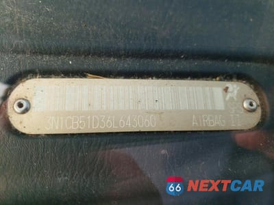 Zdjęcie 12 z 12 samochodu: 2006 NISSAN SENTRA VIN:3N1CB51D36L643060 - miniatura