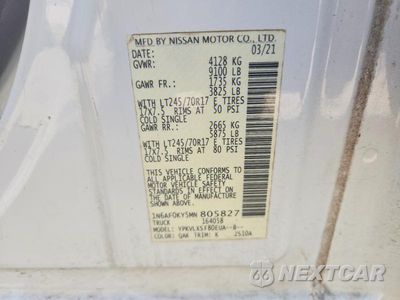 Zdjęcie 13 z 13 samochodu: 2021 NISSAN NV 2500 HD SV VIN:1N6AF0KY5MN805827 - miniatura