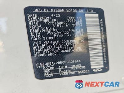Zdjęcie 13 z 13 samochodu: 2023 INFINITI QX80 SENSORY VIN:JN8AZ2BE6P9307844 - miniatura