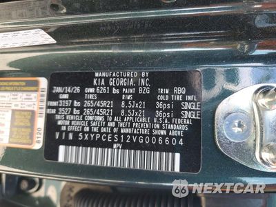 Zdjęcie 13 z 13 samochodu: 2027 KIA TELLURIDE X-LINE EX VIN:5XYPCES12VG006604 - miniatura