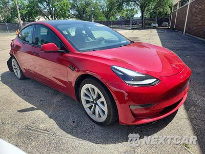 Czwarte zdjęcie samochodu z boku: 2022 TESLA MODEL 3 VIN:5YJ3E1EA7NF287884 - miniatura