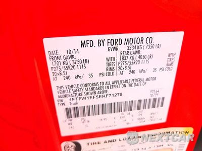 Zdjęcie 12 z 12 samochodu: 2014 FORD F150 SUPERCREW VIN:1FTFW1EF5EKF71278 - miniatura