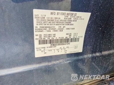 Zdjęcie 13 z 13 samochodu: 2019 FORD FLEX SE VIN:2FMGK5B8XKBA37241 - miniatura