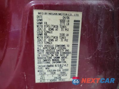 Zdjęcie 13 z 13 samochodu: 2006 NISSAN PATHFINDER S VIN:5N1AR18W86C658242 - miniatura
